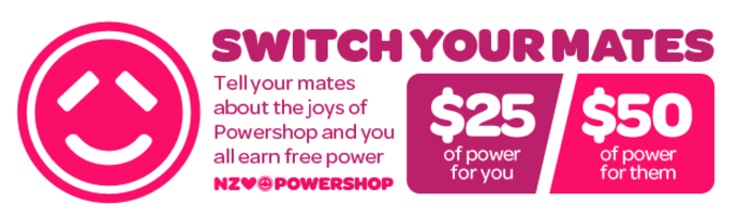 $50 of free power when you sign up to Powershop